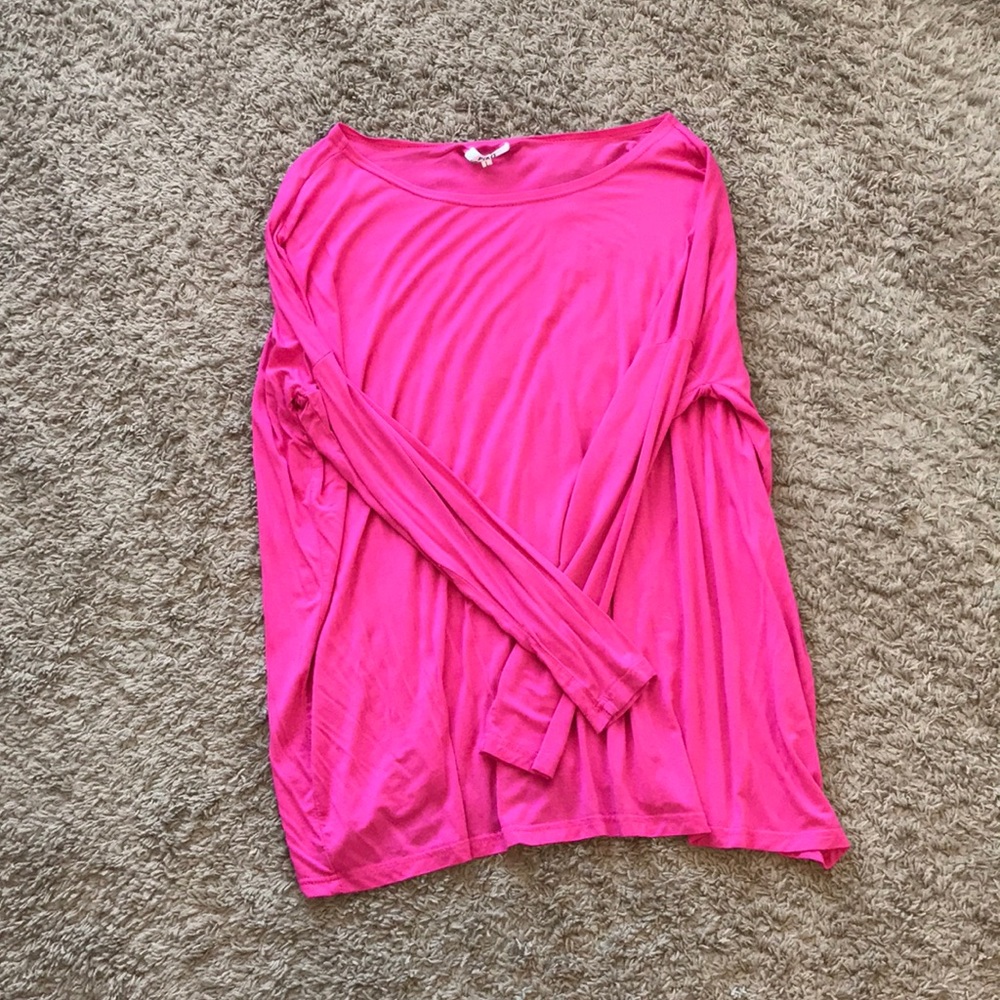 Piko L hot pink top worn once!